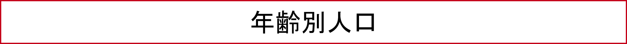 年齢別人口
