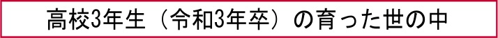 高校3年生（令和3年卒）の育った社会環境