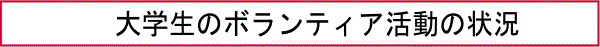 大学生のボランティア活動の状況