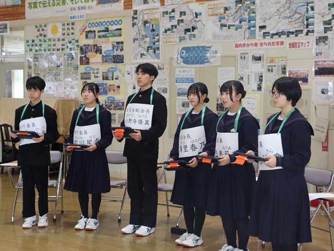 岩手県　野田村立野田中学校　生徒会執行部のみなさん3