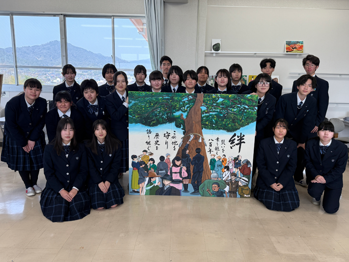広島県 熊野高校 美術部、書道部のみなさん11