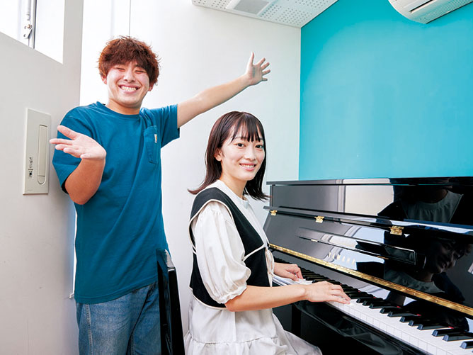 テスト前にはピアノ個別レッスンルームで集中して弾ける
